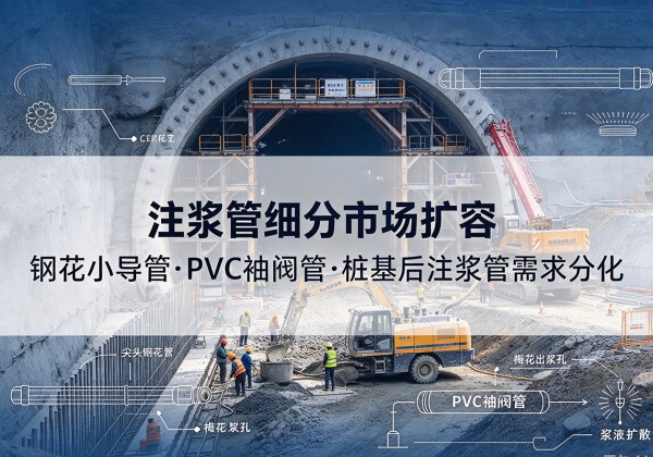红塔注浆管细分市场扩容，隧道钢花小导管、PVC 袖阀管、桩基后注浆管需求分化